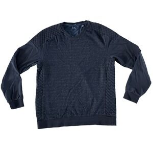 Scotch & Soda XXL Retro De Luxe Quilted Sweatshirt Blue Marled Nordic Graphic
